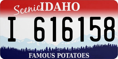 ID license plate I616158