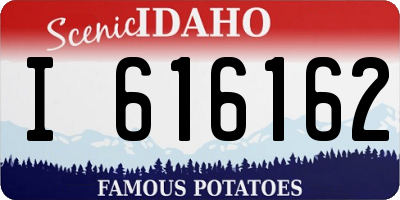 ID license plate I616162