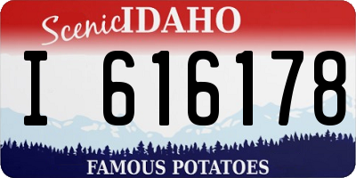 ID license plate I616178