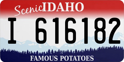 ID license plate I616182