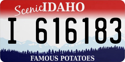 ID license plate I616183