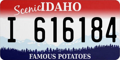 ID license plate I616184
