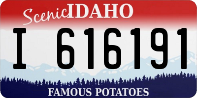 ID license plate I616191
