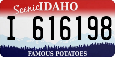 ID license plate I616198