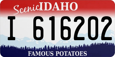 ID license plate I616202