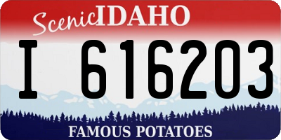 ID license plate I616203