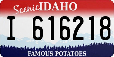 ID license plate I616218