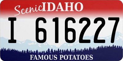ID license plate I616227