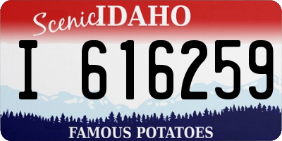 ID license plate I616259