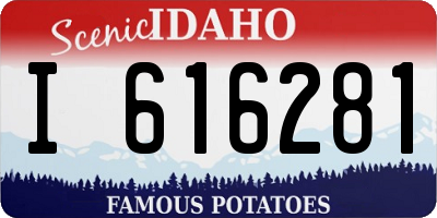 ID license plate I616281