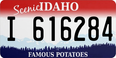 ID license plate I616284