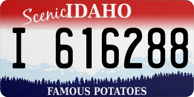 ID license plate I616288