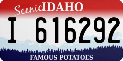 ID license plate I616292