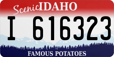ID license plate I616323