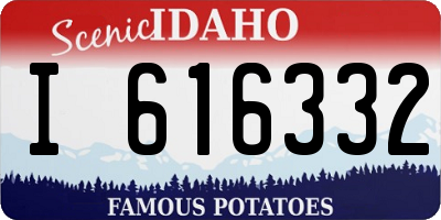ID license plate I616332