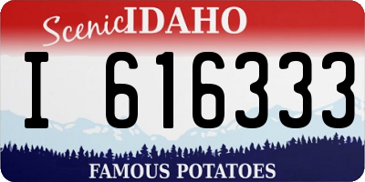 ID license plate I616333