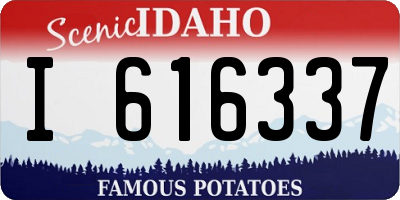 ID license plate I616337