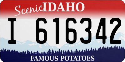 ID license plate I616342