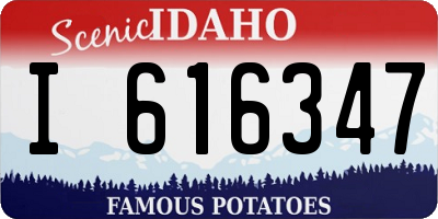 ID license plate I616347