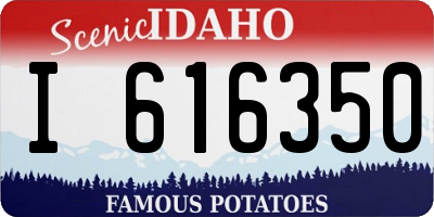 ID license plate I616350