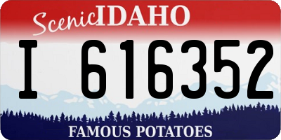 ID license plate I616352