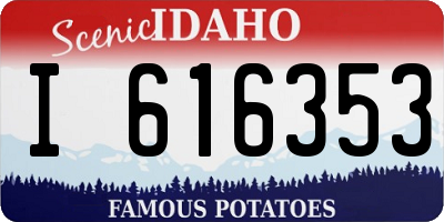 ID license plate I616353