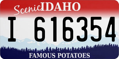 ID license plate I616354