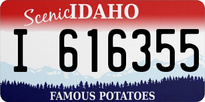 ID license plate I616355