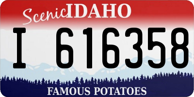ID license plate I616358