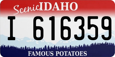 ID license plate I616359