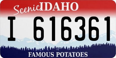 ID license plate I616361