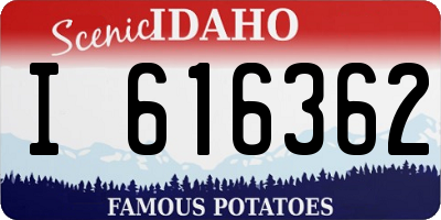ID license plate I616362