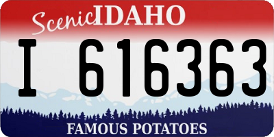 ID license plate I616363