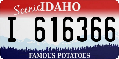 ID license plate I616366