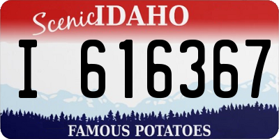 ID license plate I616367