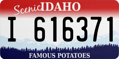 ID license plate I616371