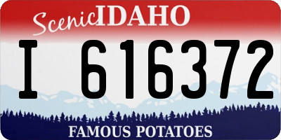 ID license plate I616372