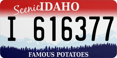 ID license plate I616377