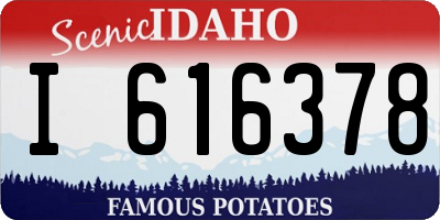 ID license plate I616378