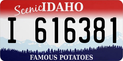 ID license plate I616381