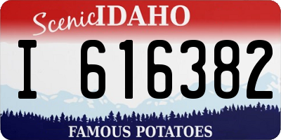 ID license plate I616382