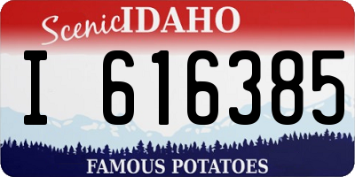 ID license plate I616385