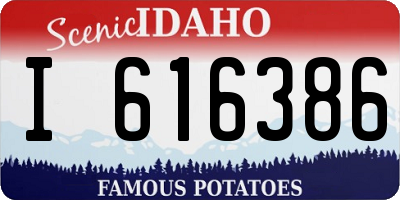 ID license plate I616386