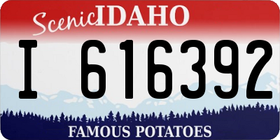 ID license plate I616392