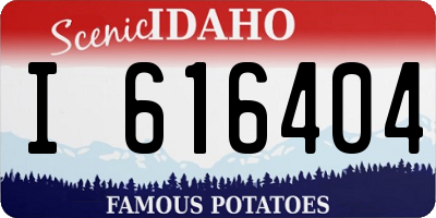 ID license plate I616404