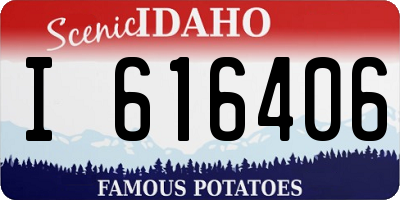 ID license plate I616406