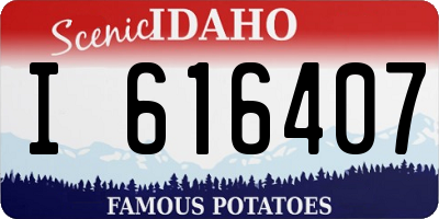 ID license plate I616407