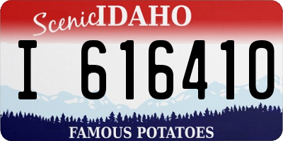 ID license plate I616410
