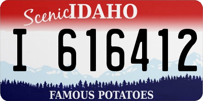 ID license plate I616412