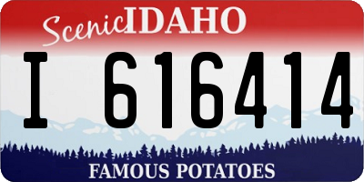 ID license plate I616414